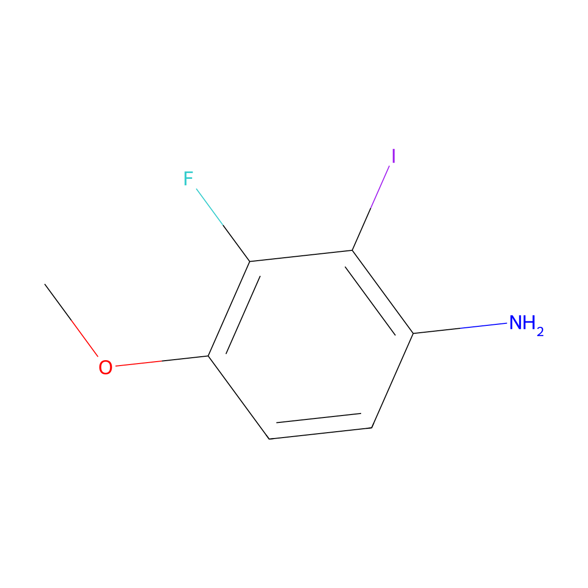 3-Fluoro-2-iodo-4-methoxyaniline molecular structure, CAS 1934694-25-3