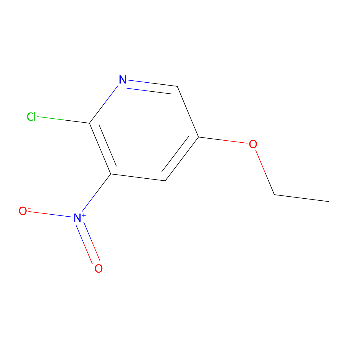 2-Chloro-5-ethoxy-3-nitropyridine molecular structure, CAS 1934712-81-8