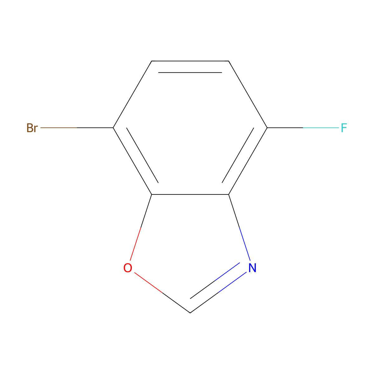 7-Bromo-4-fluoro-1,3-benzoxazole molecular structure, CAS 1934713-13-9