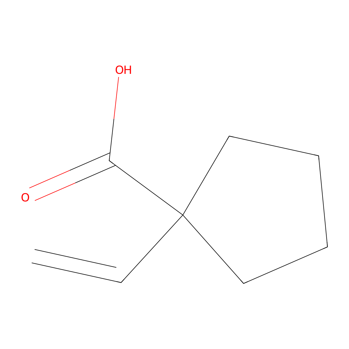 1-Ethenylcyclopentane-1-carboxylic acid molecular structure, CAS 1934718-63-4