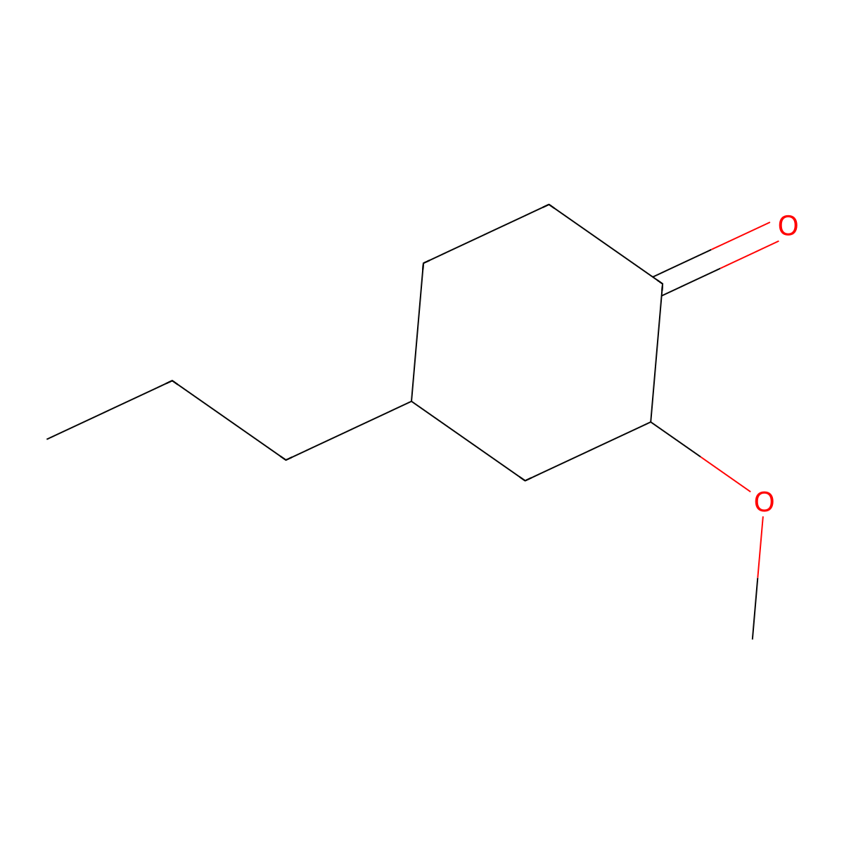 2-Methoxy-4-propylcyclohexan-1-one molecular structure, CAS 1934720-95-2
