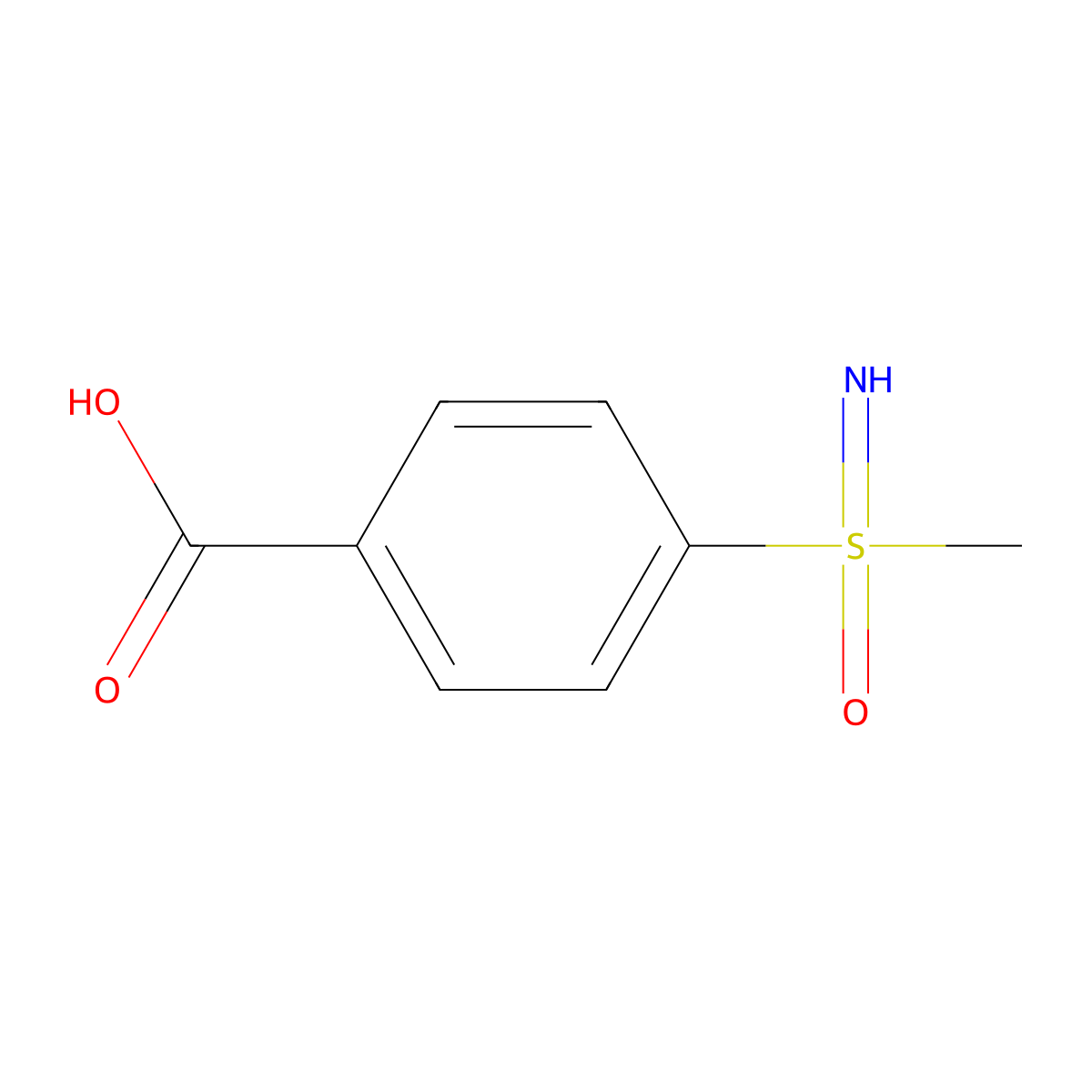 4-(Imino(methyl)oxo-lambda6-sulfanyl)benzoic acid molecular structure, CAS 1934721-92-2