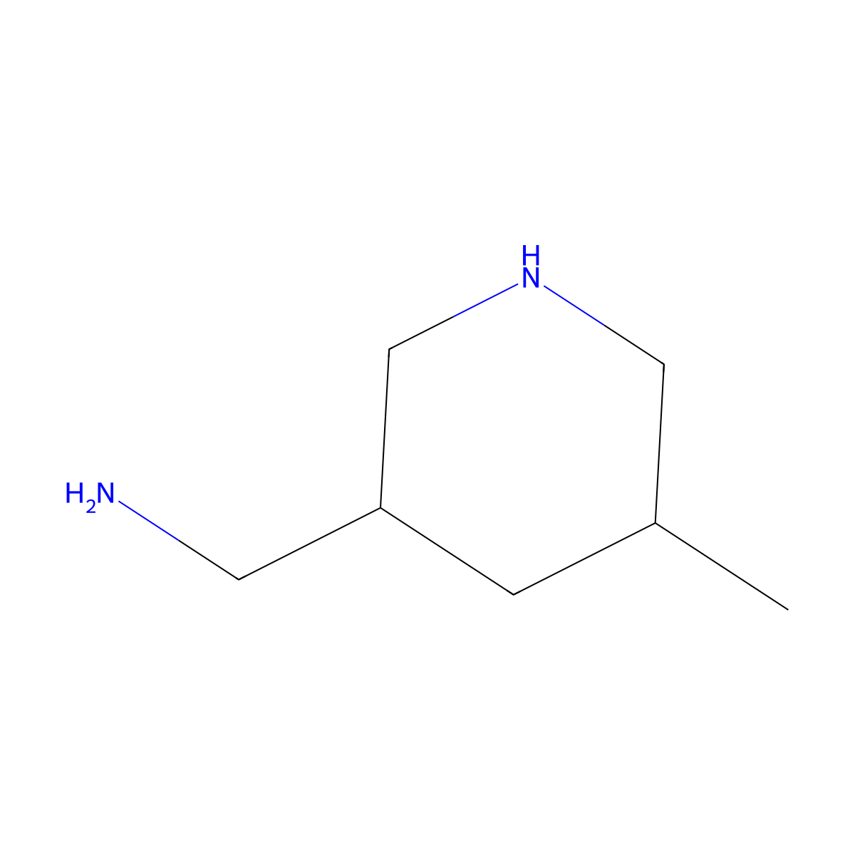 (5-Methylpiperidin-3-yl)methanamine molecular structure, CAS 1934724-53-4