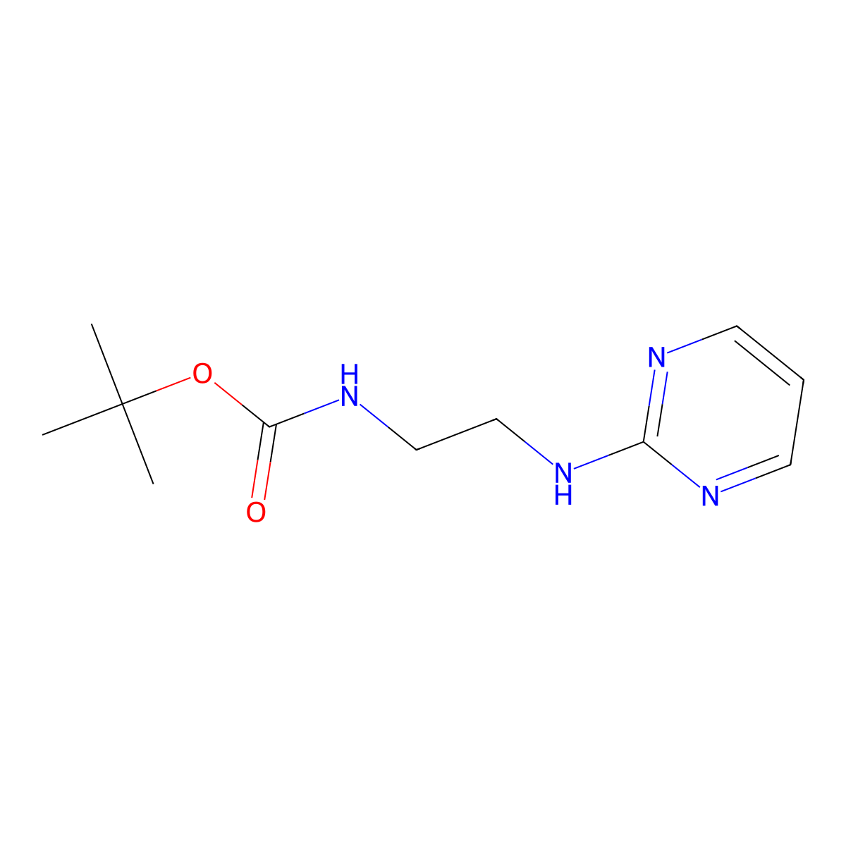 tert-Butyl (2-(pyrimidin-2-ylamino)ethyl)carbamate molecular structure, CAS 193473-64-2