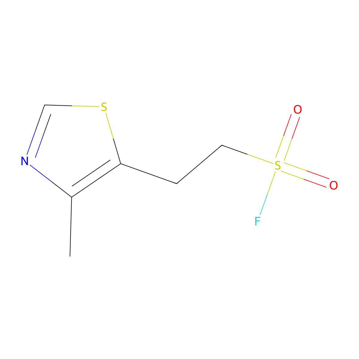2-(4-Methyl-1,3-thiazol-5-yl)ethane-1-sulfonyl fluoride molecular structure, CAS 1934731-60-8