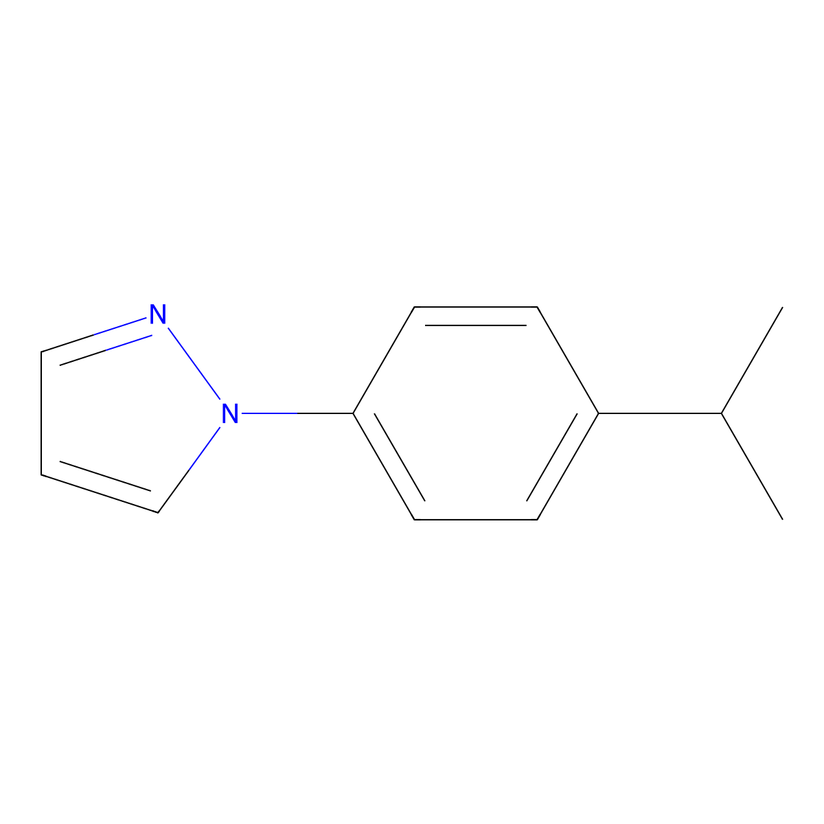 1-(4-isopropylphenyl)-1H-pyrazole molecular structure, CAS 1934733-97-7