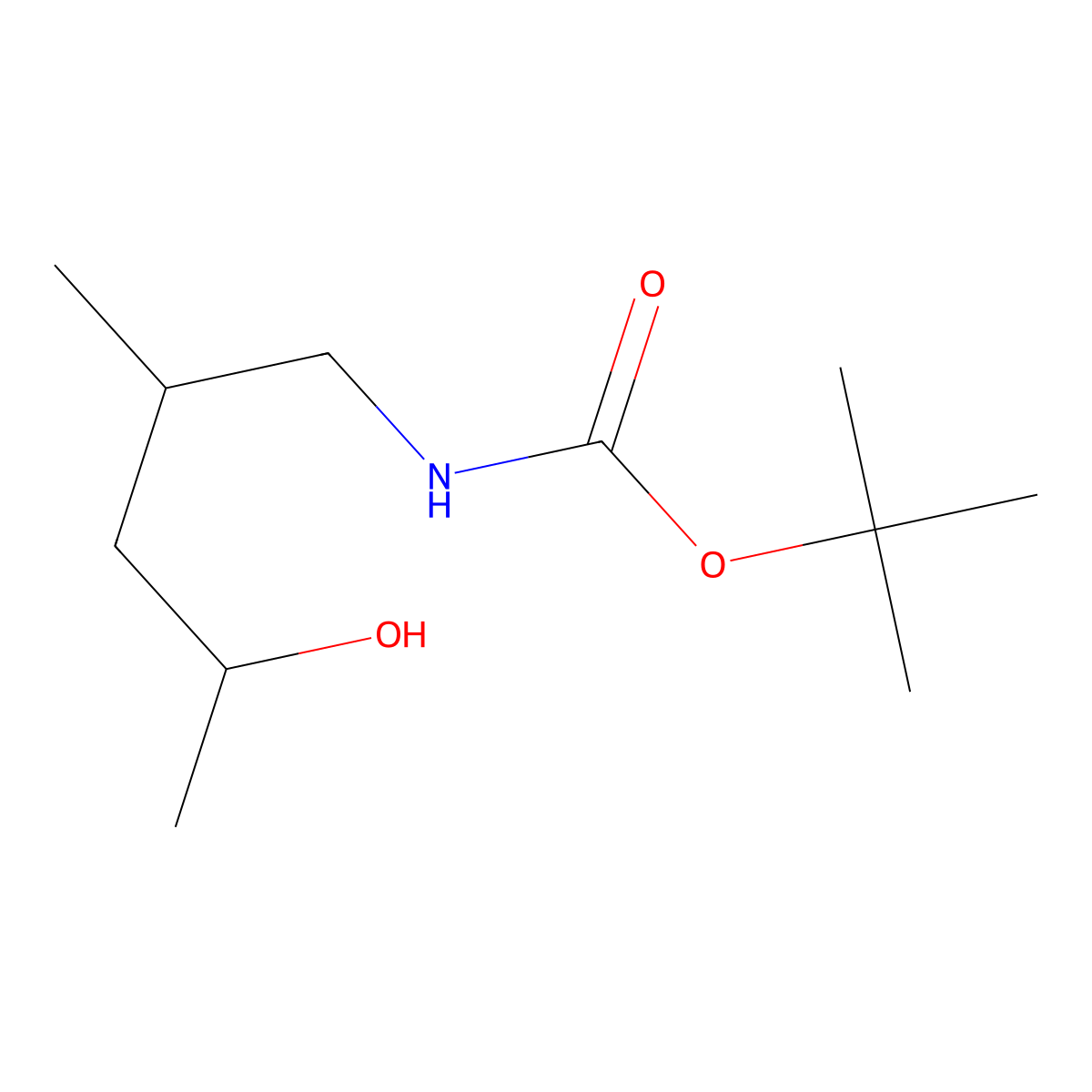 tert-butyl N-(4-hydroxy-2-methylpentyl)carbamate molecular structure, CAS 1934739-52-2