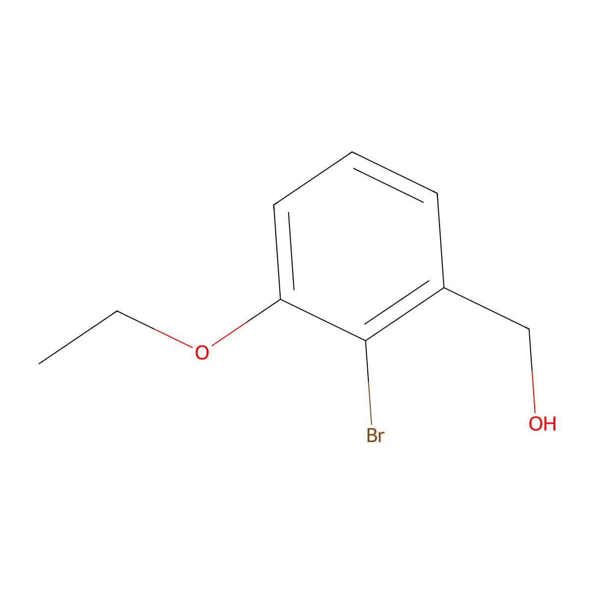 (2-Bromo-3-ethoxyphenyl)methanol molecular structure, CAS 1934739-79-3