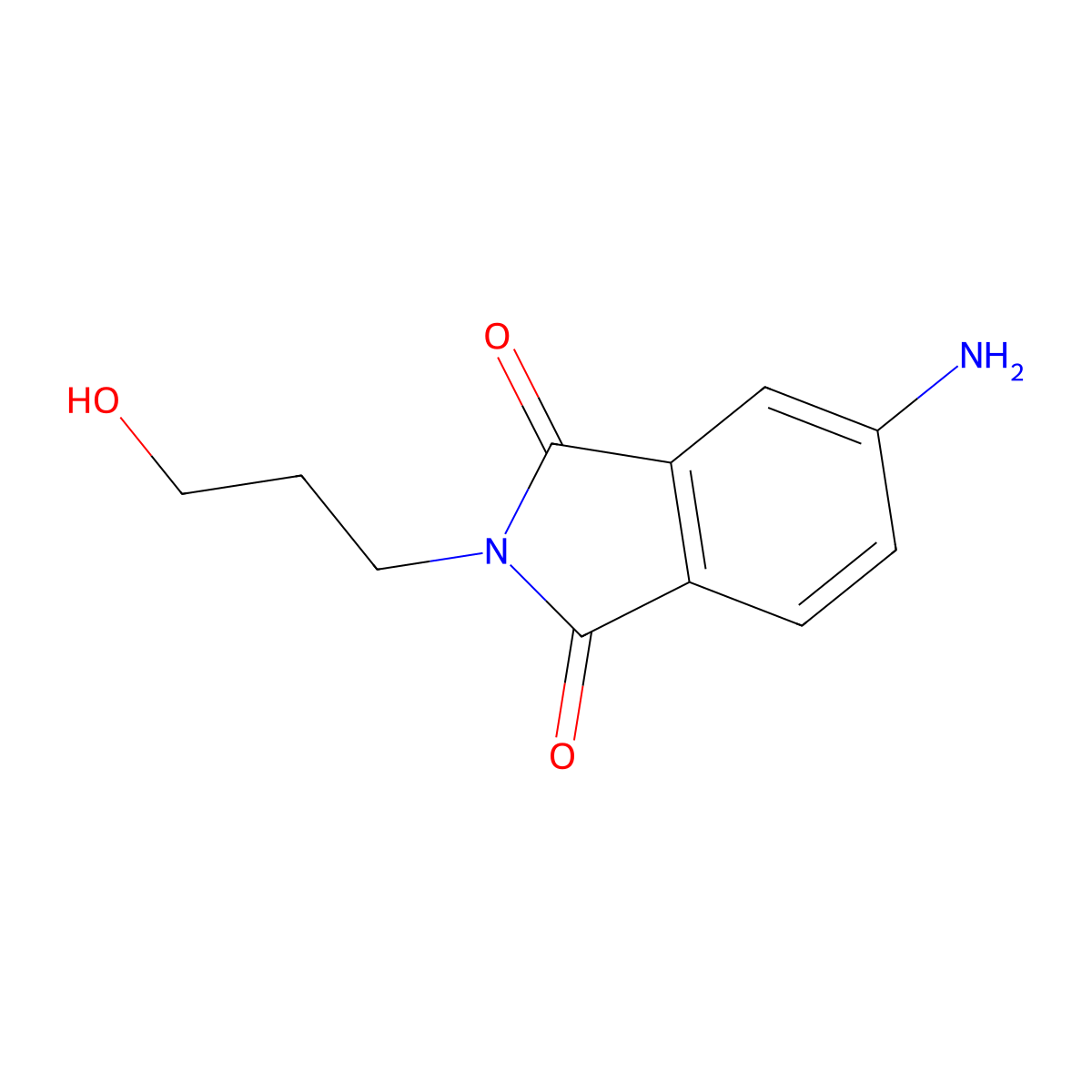 5-amino-2-(3-hydroxypropyl)-1H-isoindole-1,3(2H)-dione molecular structure, CAS 193474-98-5