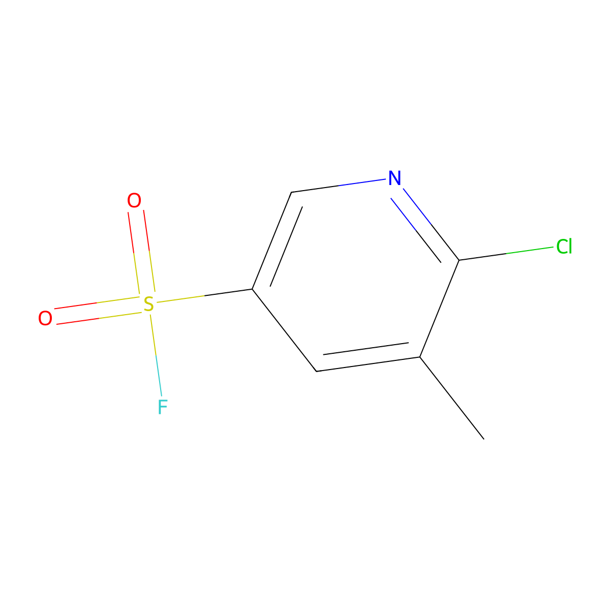6-Chloro-5-methylpyridine-3-sulfonyl fluoride molecular structure, CAS 1934742-79-6