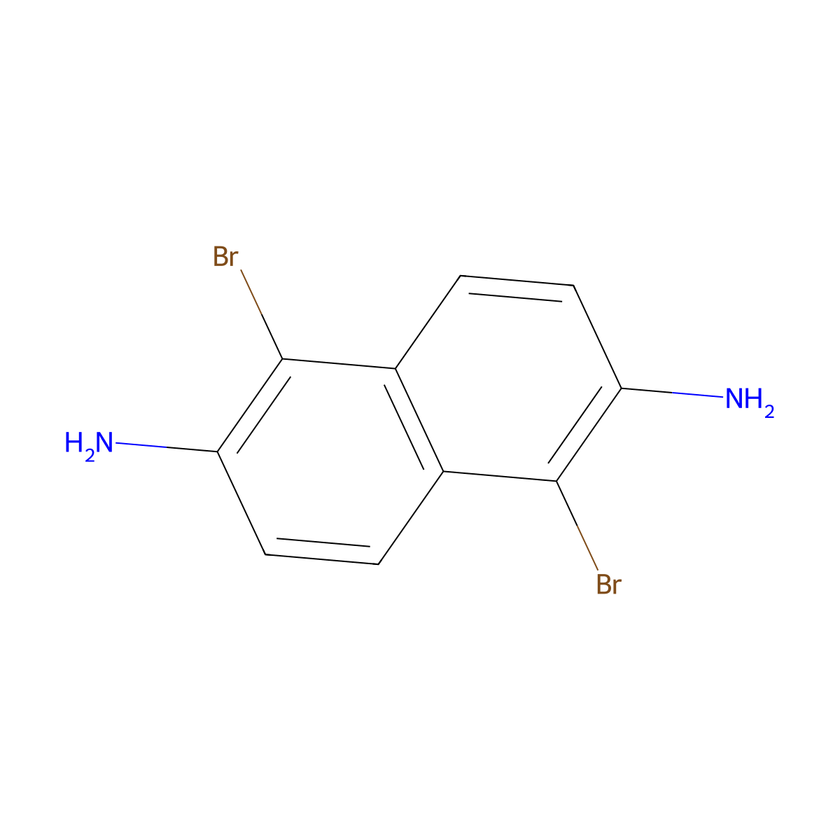 1,5-Dibromonaphthalene-2,6-diamine molecular structure, CAS 1934749-39-9