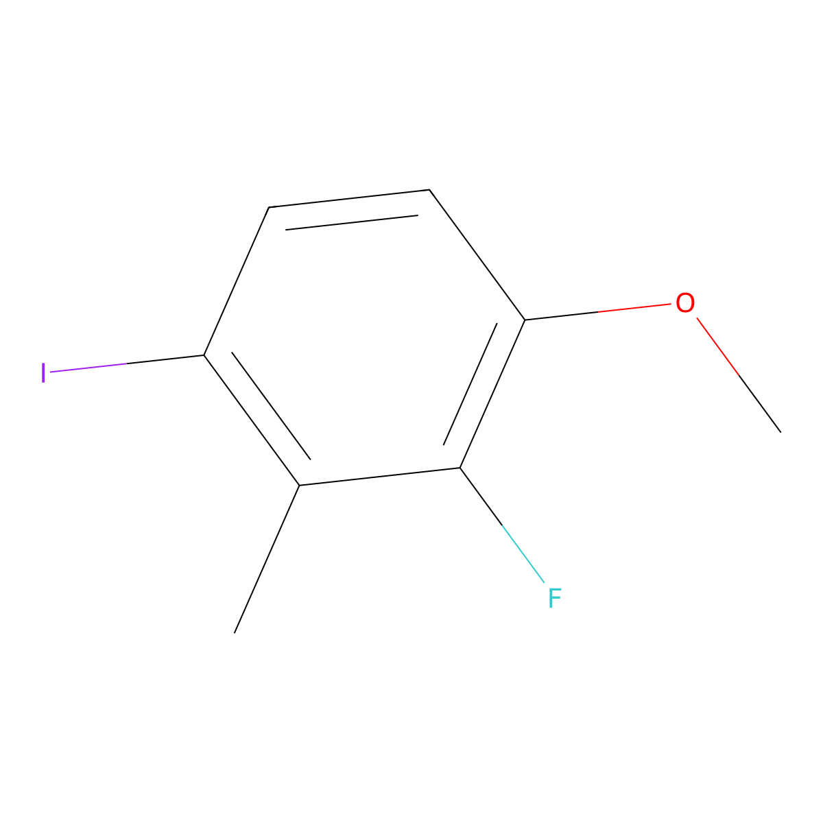 2-Fluoro-4-iodo-1-methoxy-3-methylbenzene molecular structure, CAS 1934753-66-8