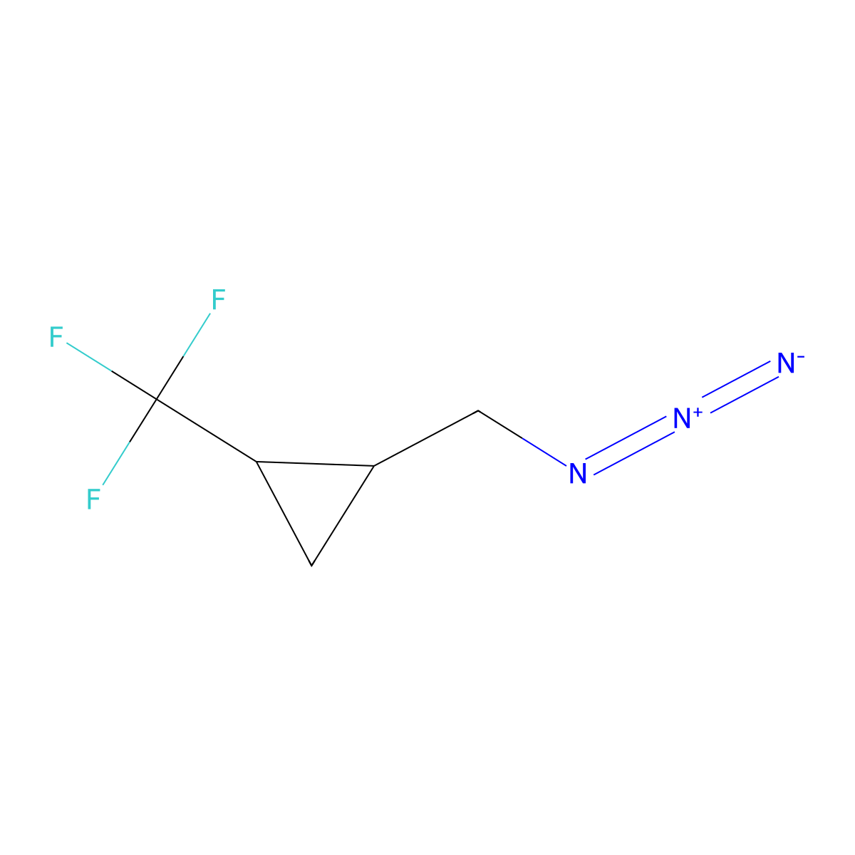 1-(Azidomethyl)-2-(trifluoromethyl)cyclopropane molecular structure, CAS 1934753-70-4