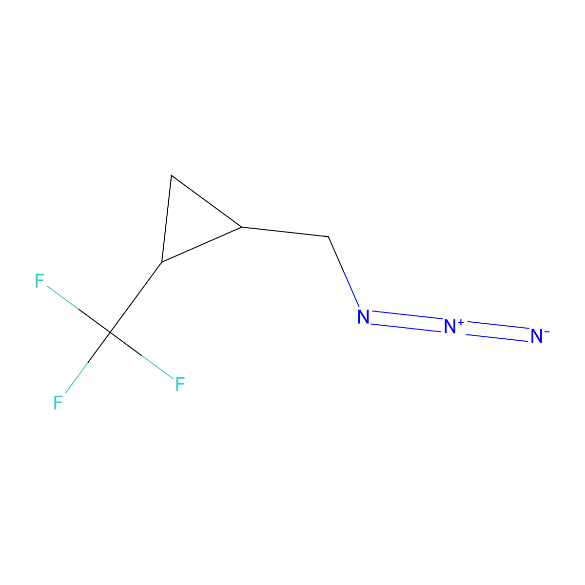 1-(Azidomethyl)-2-(trifluoromethyl)cyclopropane molecular structure, CAS 1934753-70-4