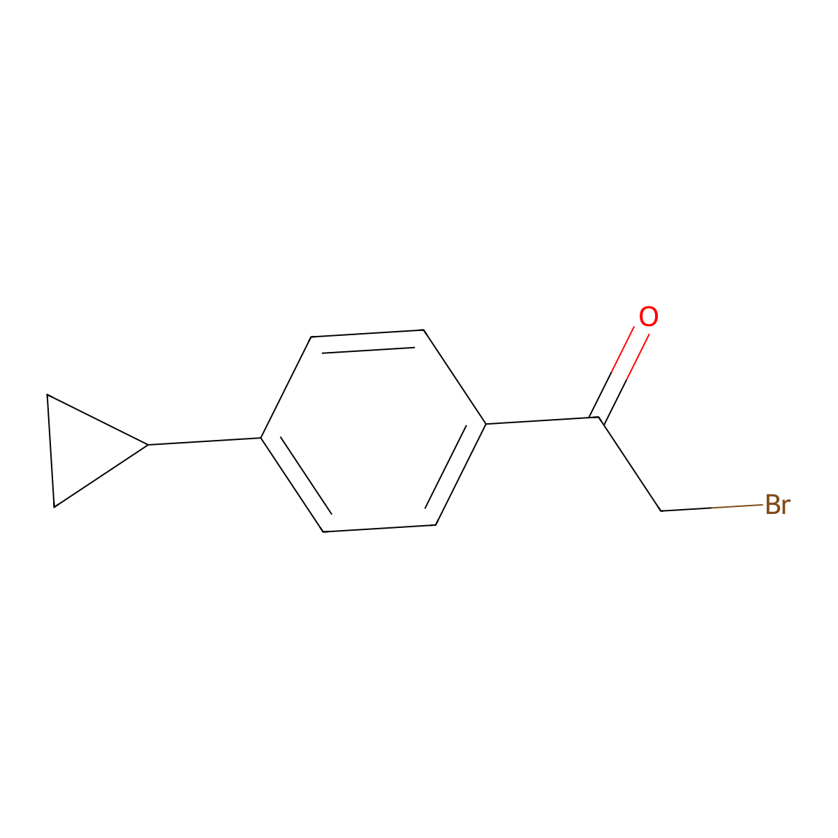 2-Bromo-1-(4-cyclopropylphenyl)ethanone molecular structure, CAS 1934754-00-3