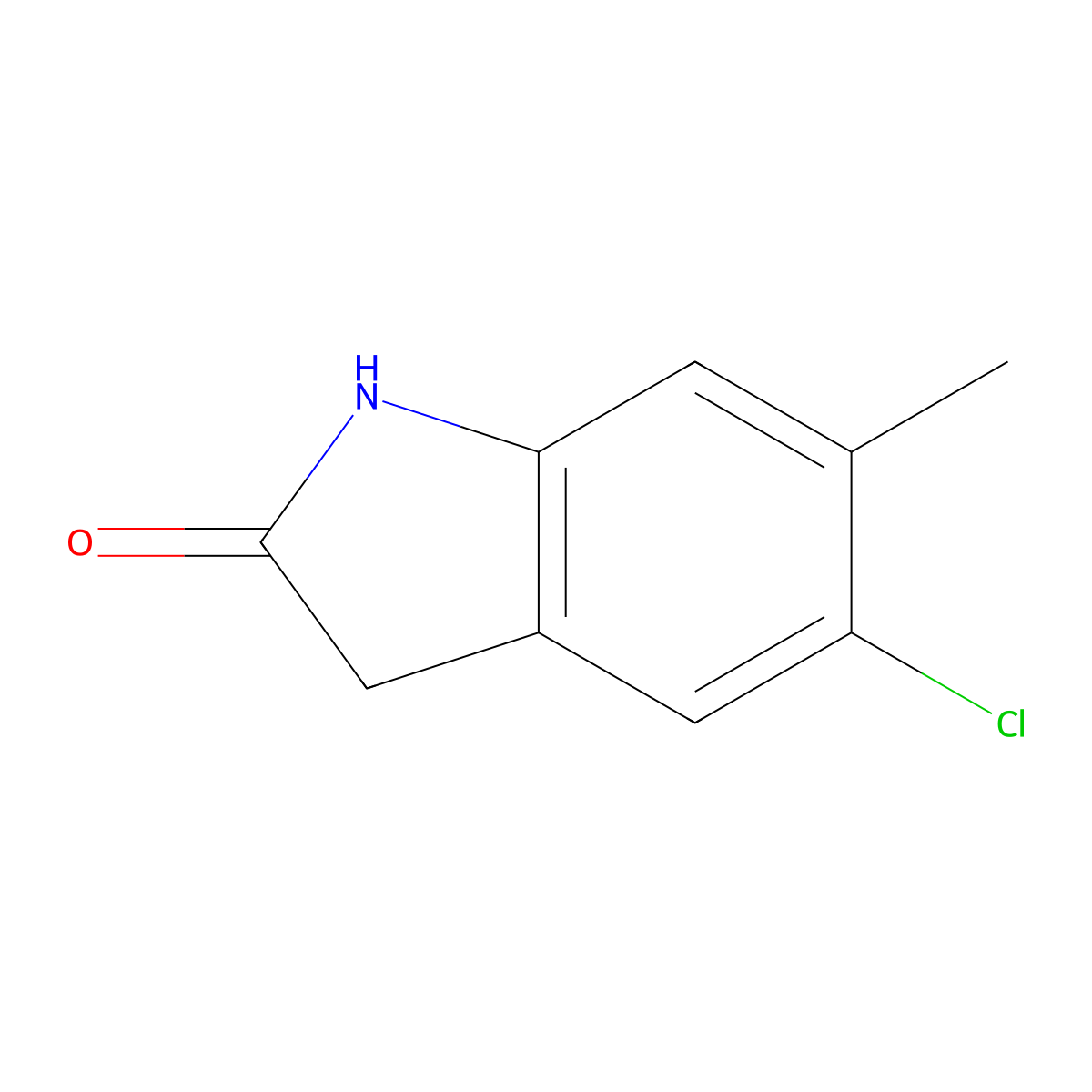 5-Chloro-6-methylindolin-2-one molecular structure, CAS 1934755-53-9