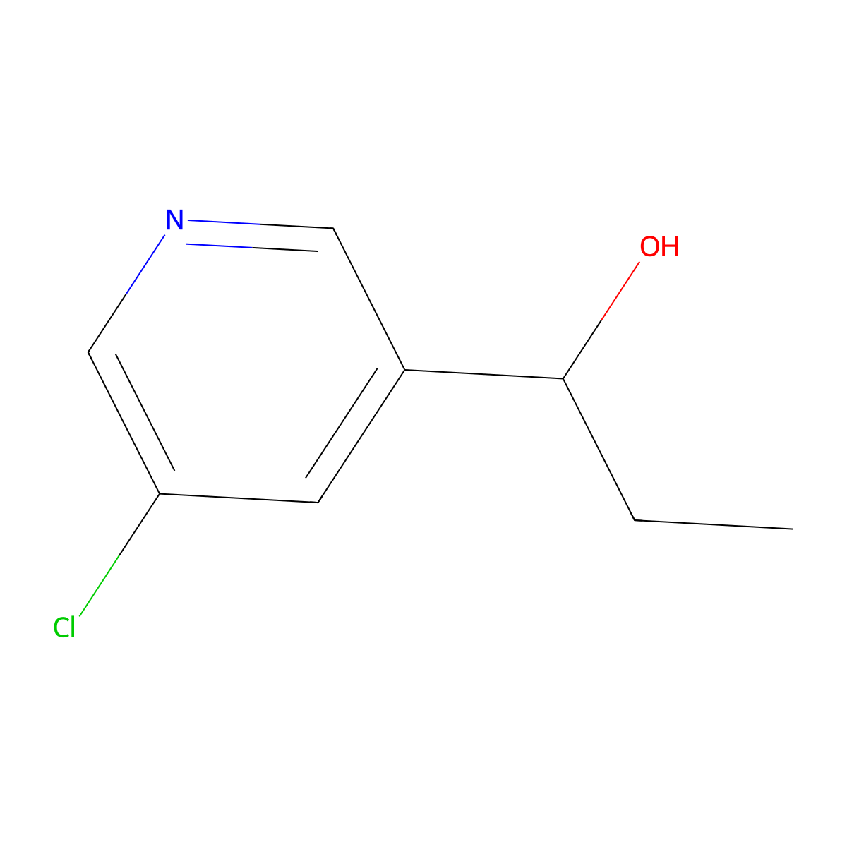 1-(5-Chloropyridin-3-yl)propan-1-ol molecular structure, CAS 1934762-66-9