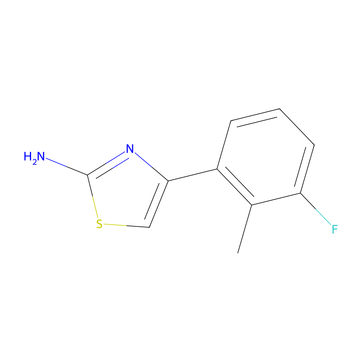 4-(3-Fluoro-2-methylphenyl)-1,3-thiazol-2-amine molecular structure, CAS 1934769-41-1