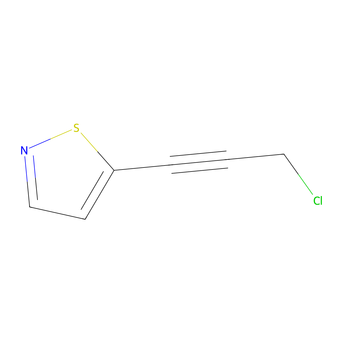 5-(3-Chloroprop-1-yn-1-yl)-1,2-thiazole molecular structure, CAS 1934769-99-9