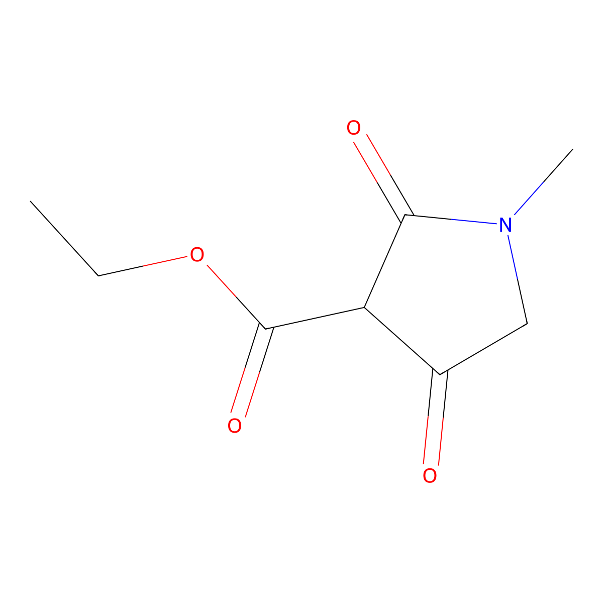 Ethyl 1-methyl-2,4-dioxo-pyrrolidine-3-carboxylate molecular structure, CAS 1934774-97-6