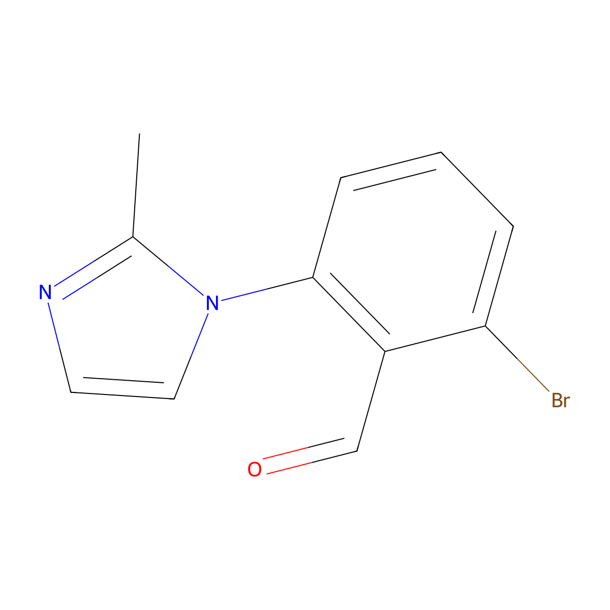 2-Bromo-6-(2-methyl-1H-imidazol-1-yl)benzaldehyde molecular structure, CAS 1934781-29-9