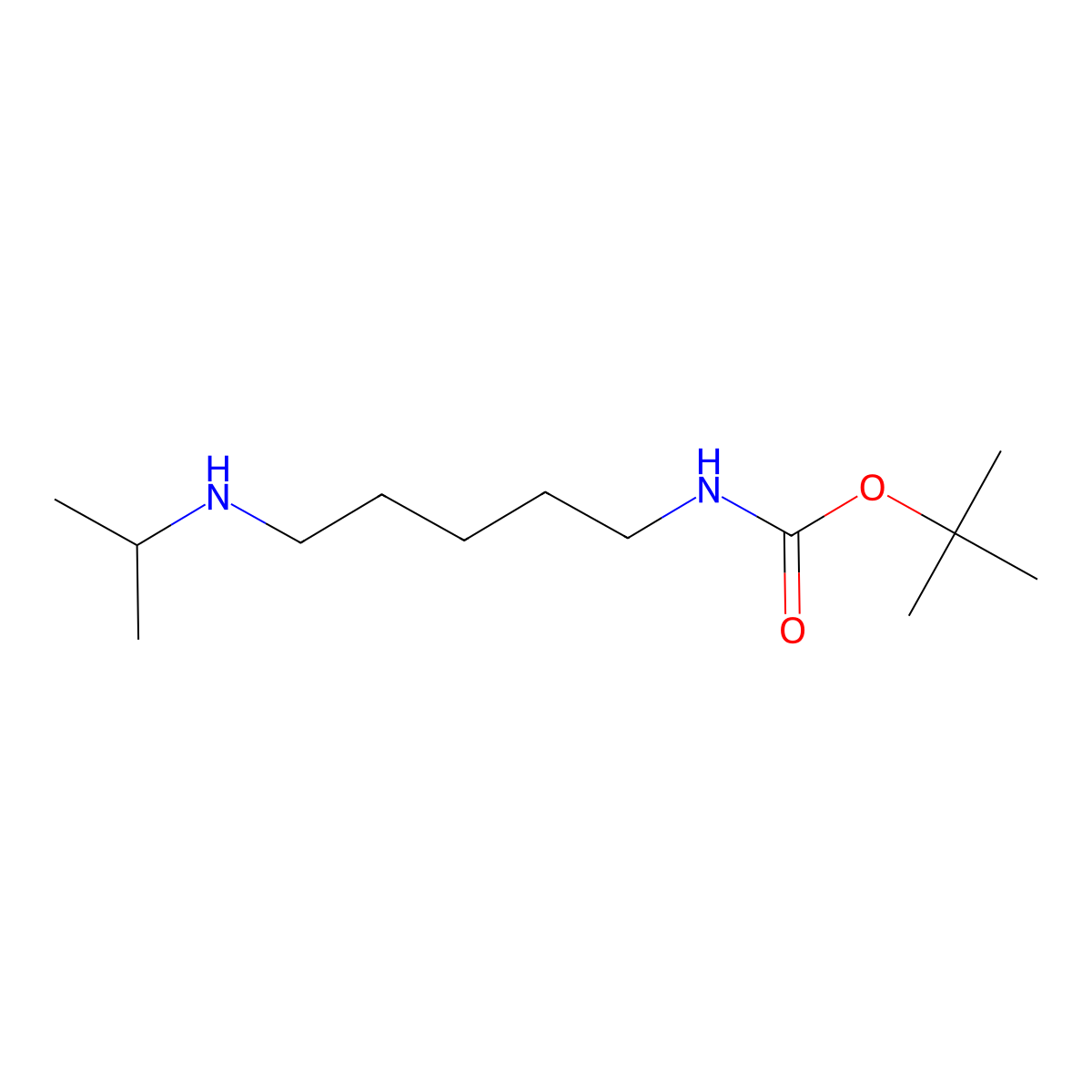 tert-butyl N-{5-[(propan-2-yl)amino]pentyl}carbamate molecular structure, CAS 1934783-45-5