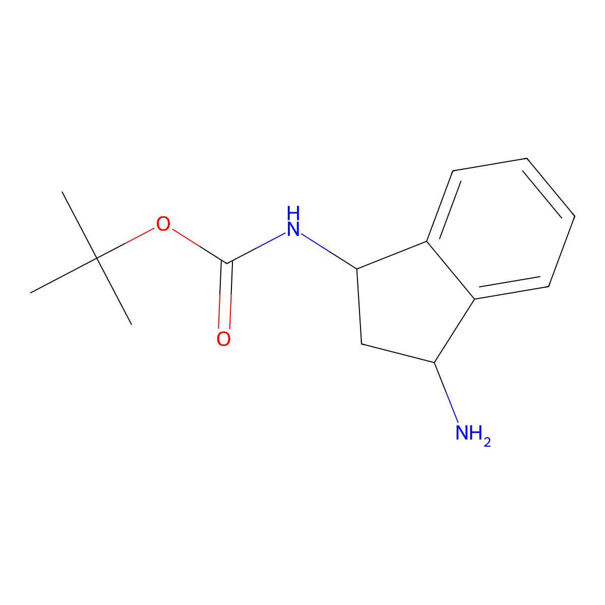 tert-butyl N-(3-amino-2,3-dihydro-1H-inden-1-yl)carbamate molecular structure, CAS 1934783-67-1
