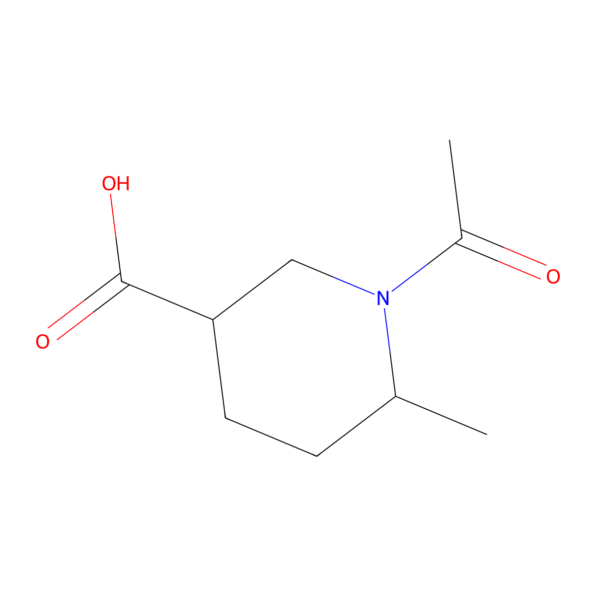 1-Acetyl-6-methylpiperidine-3-carboxylic acid molecular structure, CAS 1934783-95-5