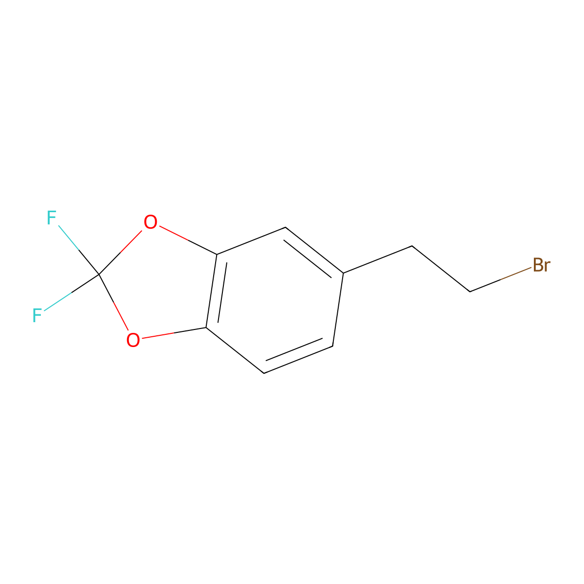 5-(2-Bromoethyl)-2,2-difluoro-1,3-dioxaindane molecular structure, CAS 1934784-79-8