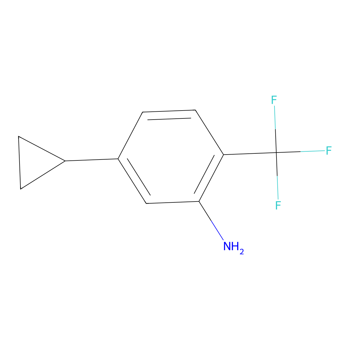 5-Cyclopropyl-2-(trifluoromethyl)aniline molecular structure, CAS 1934790-01-8