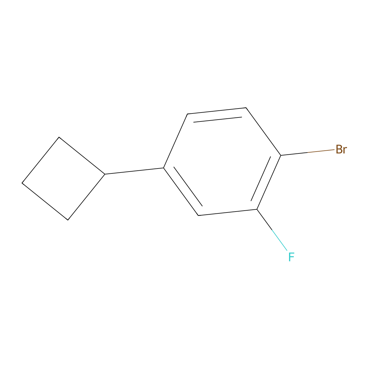 1-Bromo-4-cyclobutyl-2-fluorobenzene molecular structure, CAS 1934794-20-3