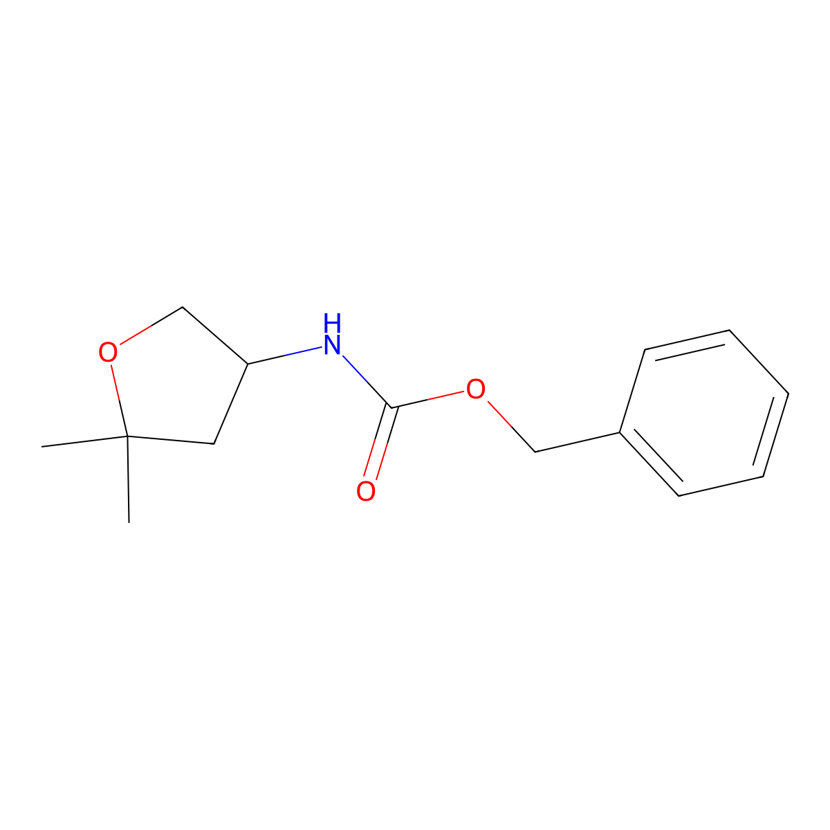 benzyl N-(5,5-dimethyloxolan-3-yl)carbamate molecular structure, CAS 1934795-31-9
