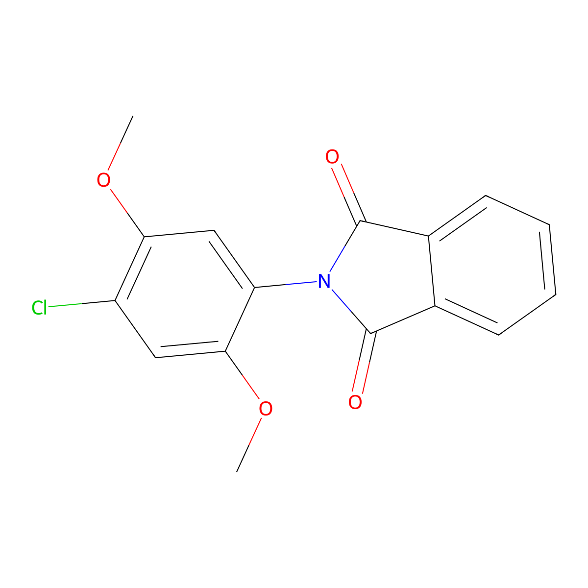 2-(4-Chloro-2,5-dimethoxyphenyl)isoindole-1,3-dione molecular structure, CAS 19348-58-4