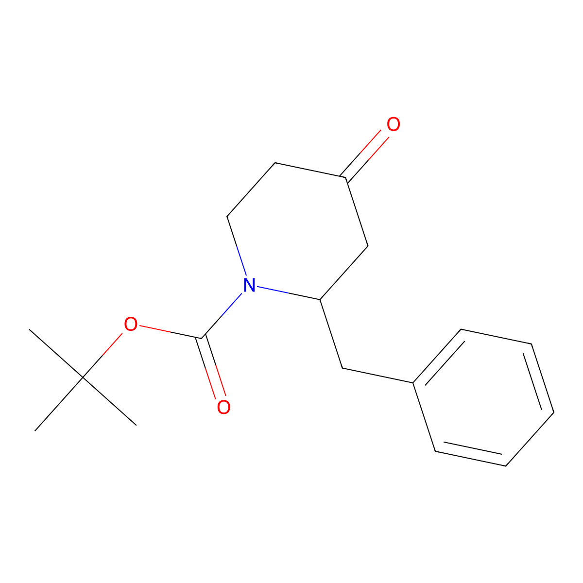 1-Boc-2-benzylpiperidin-4-one molecular structure, CAS 193480-28-3