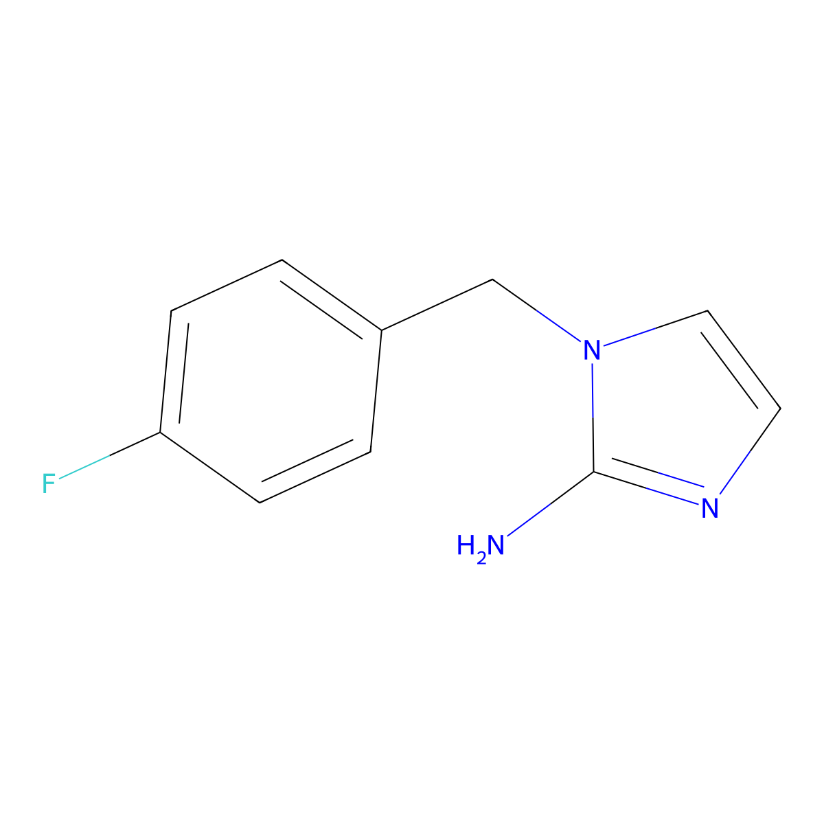 1-((4-fluorophenyl)methyl)-1H-imidazol-2-amine molecular structure, CAS 193480-40-9