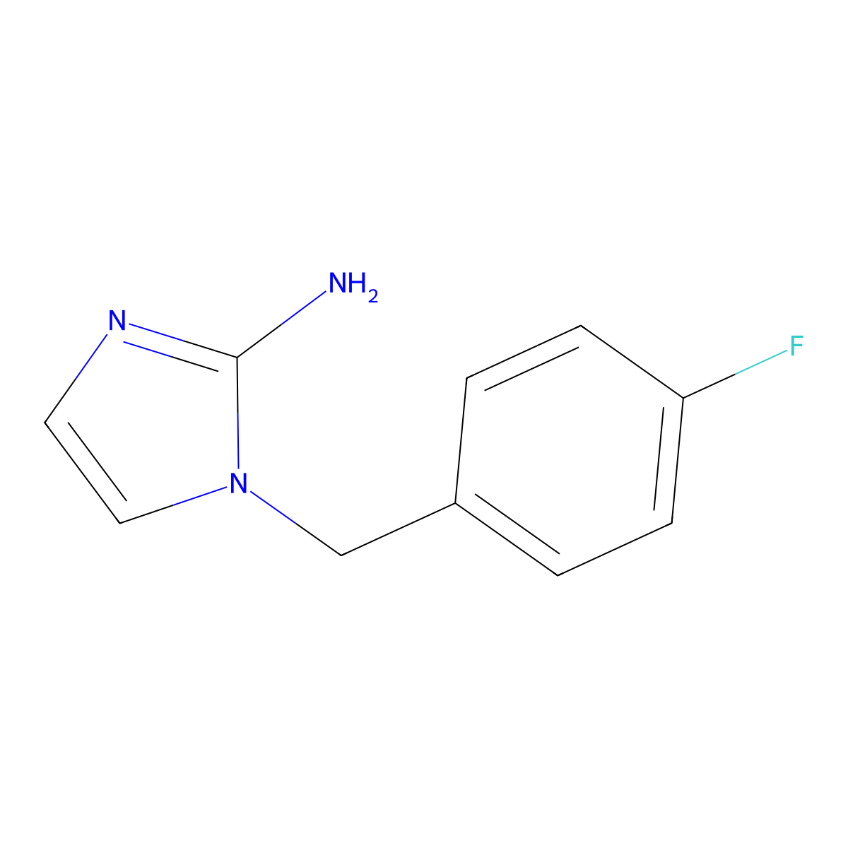 1-((4-fluorophenyl)methyl)-1H-imidazol-2-amine molecular structure, CAS 193480-40-9
