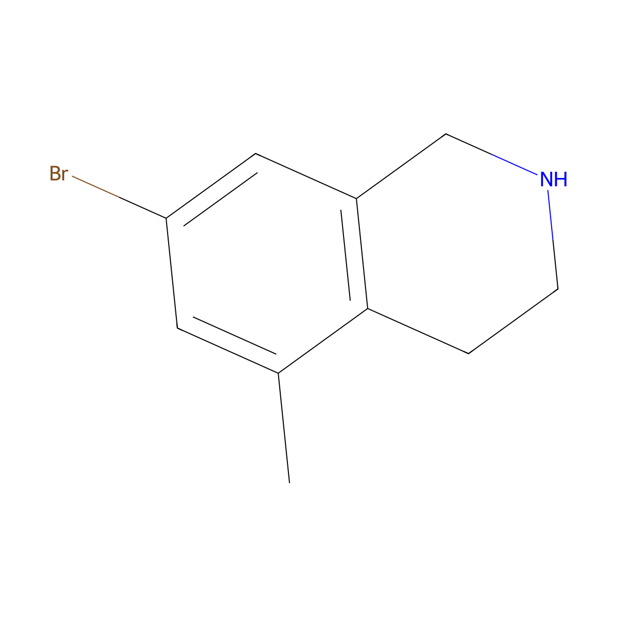 7-Bromo-5-methyl-1,2,3,4-tetrahydroisoquinoline molecular structure, CAS 1934800-64-2