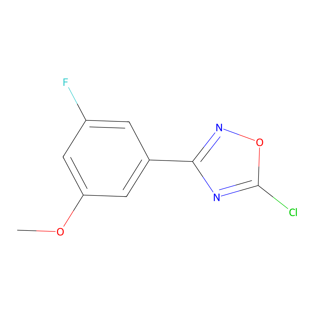 5-Chloro-3-(3-fluoro-5-methoxyphenyl)-1,2,4-oxadiazole molecular structure, CAS 1934801-60-1