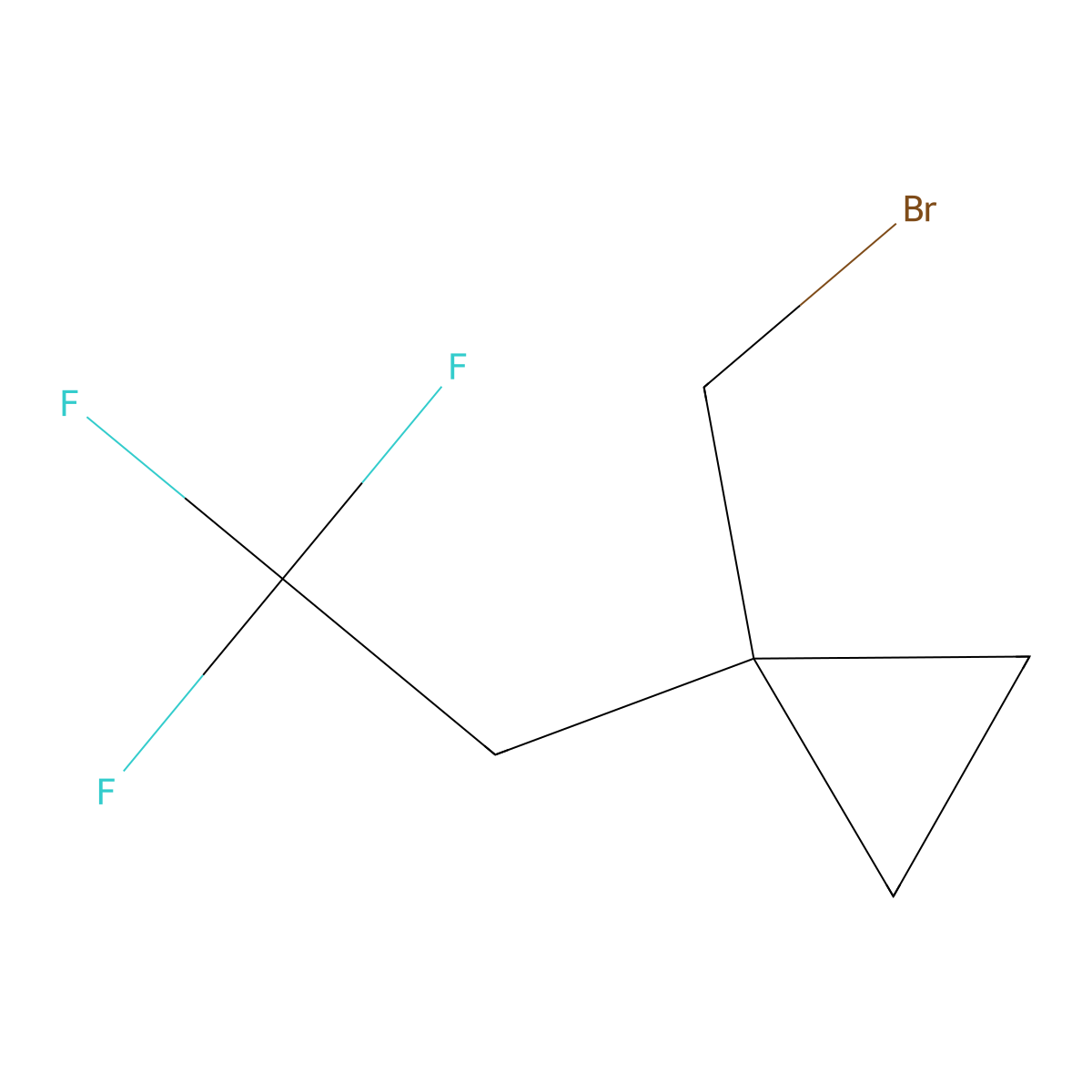 1-(Bromomethyl)-1-(2,2,2-trifluoroethyl)cyclopropane molecular structure, CAS 1934803-54-9