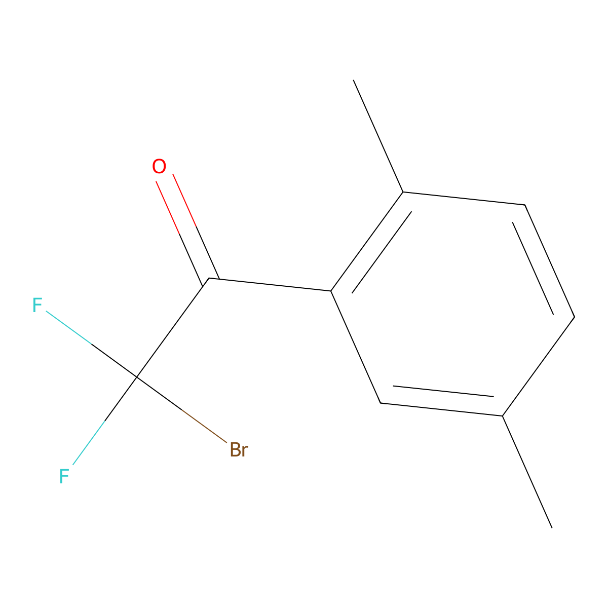 2-Bromo-2,2-difluoro-1-(2,5-dimethylphenyl)ethanone molecular structure, CAS 1934804-65-5