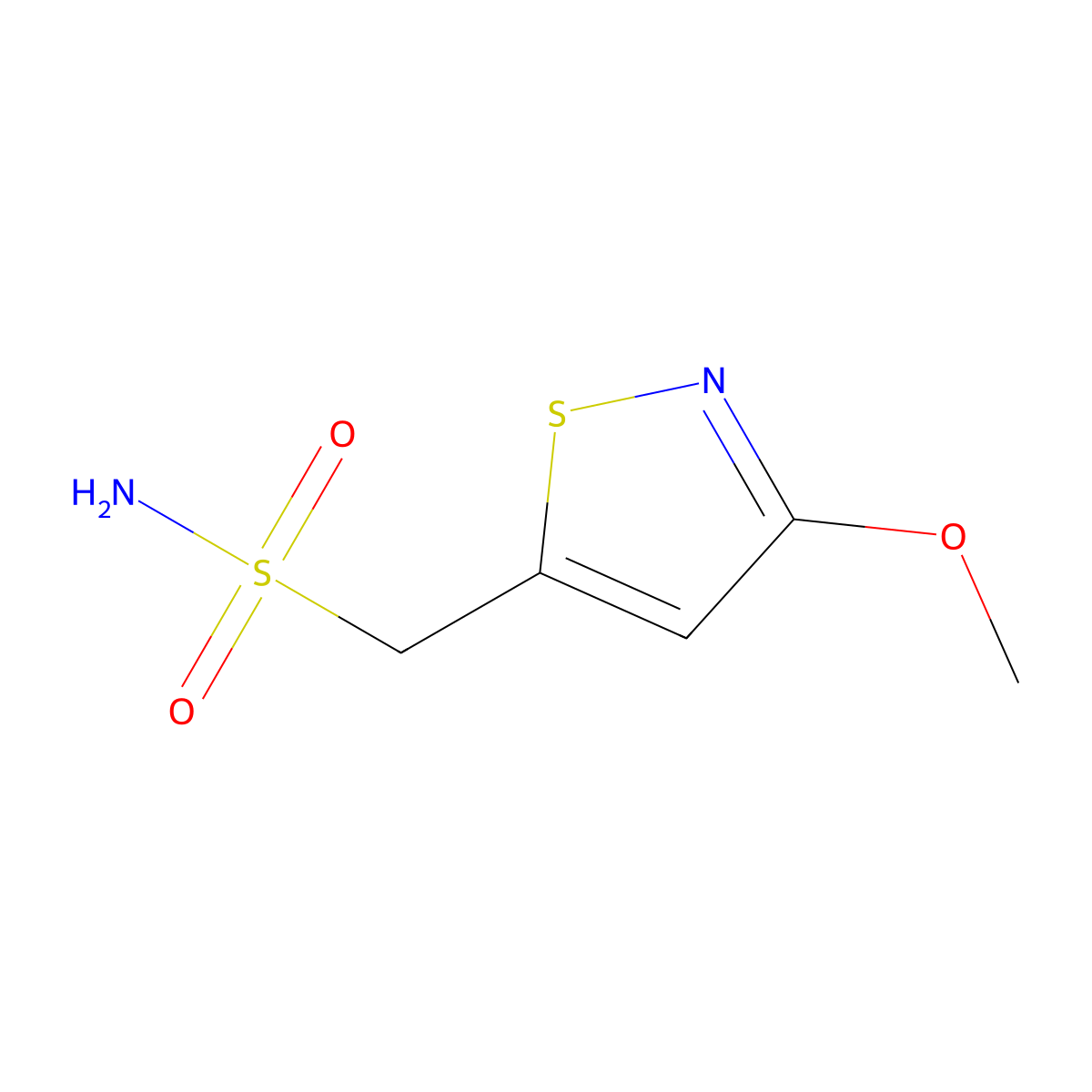 (3-Methoxy-1,2-thiazol-5-yl)methanesulfonamide molecular structure, CAS 1934806-57-1