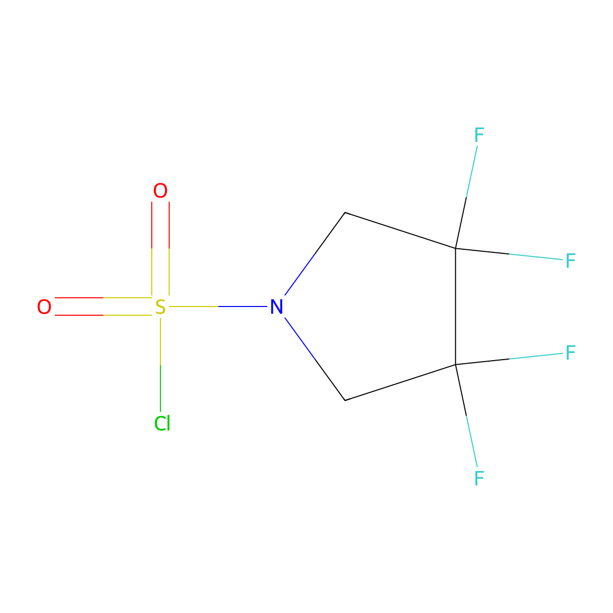 3,3,4,4-Tetrafluoropyrrolidine-1-sulfonyl chloride molecular structure, CAS 1934807-93-8