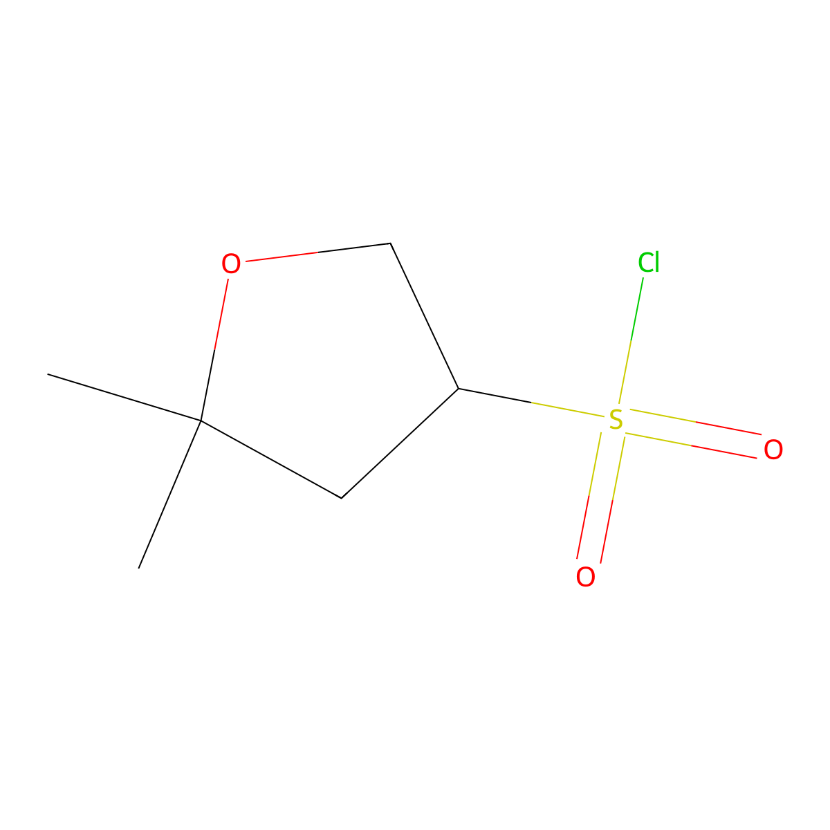 5,5-Dimethyloxolane-3-sulfonyl chloride molecular structure, CAS 1934812-10-8