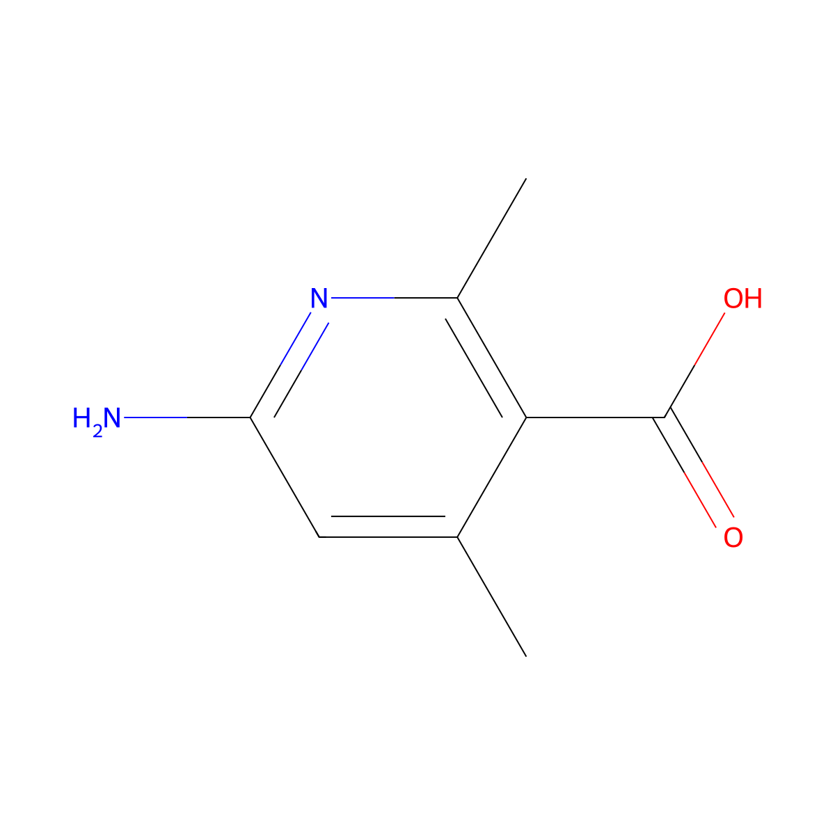 6-Amino-2,4-dimethylpyridine-3-carboxylic acid molecular structure, CAS 1934814-13-7