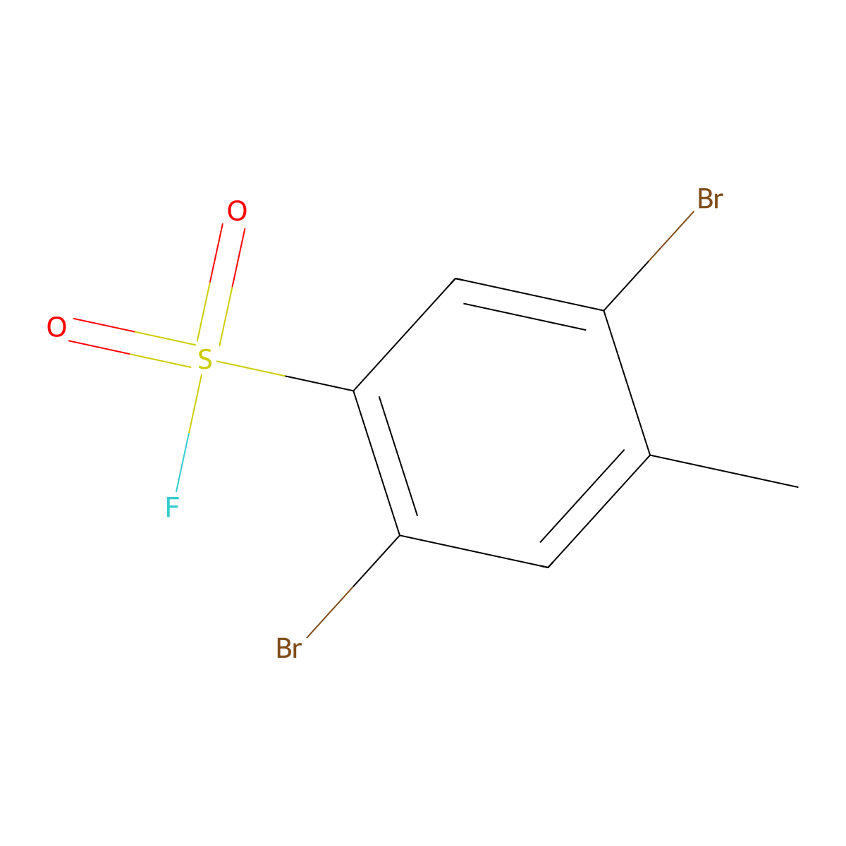 2,5-Dibromo-4-methylbenzene-1-sulfonyl fluoride molecular structure, CAS 1934815-12-9