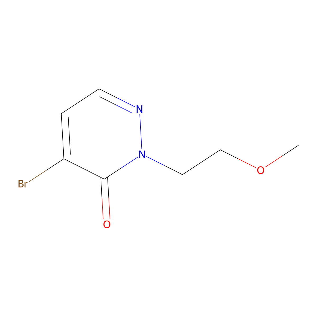 4-Bromo-2-(2-methoxyethyl)pyridazin-3(2H)-one molecular structure, CAS 1934815-19-6