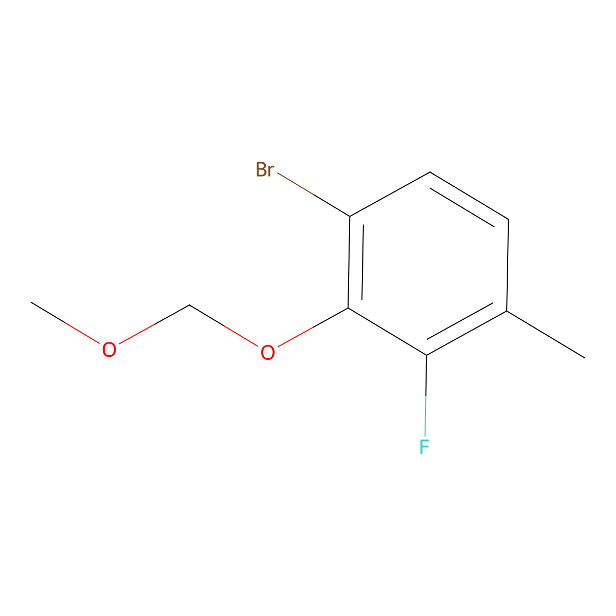 1-Bromo-3-fluoro-2-(methoxymethoxy)-4-methylbenzene molecular structure, CAS 1934816-94-0