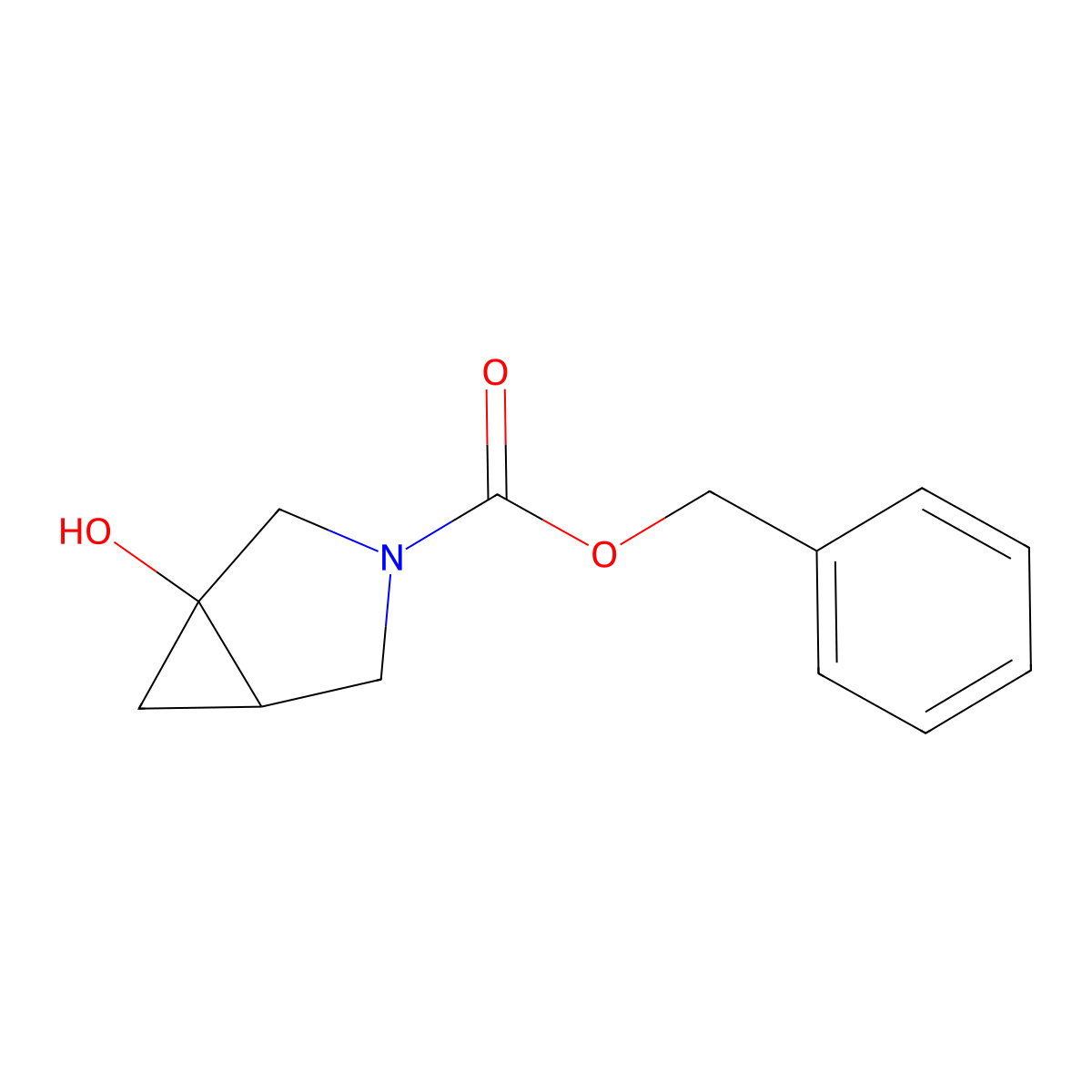 Benzyl 1-hydroxy-3-azabicyclo[3.1.0]hexane-3-carboxylate molecular structure, CAS 1934819-84-7