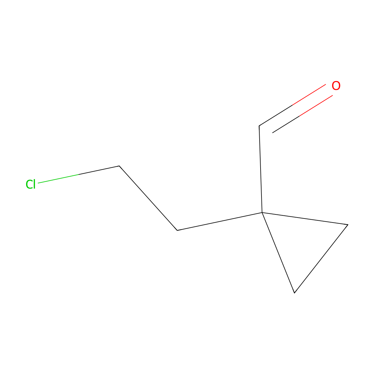 1-(2-Chloroethyl)cyclopropane-1-carbaldehyde molecular structure, CAS 1934820-90-2
