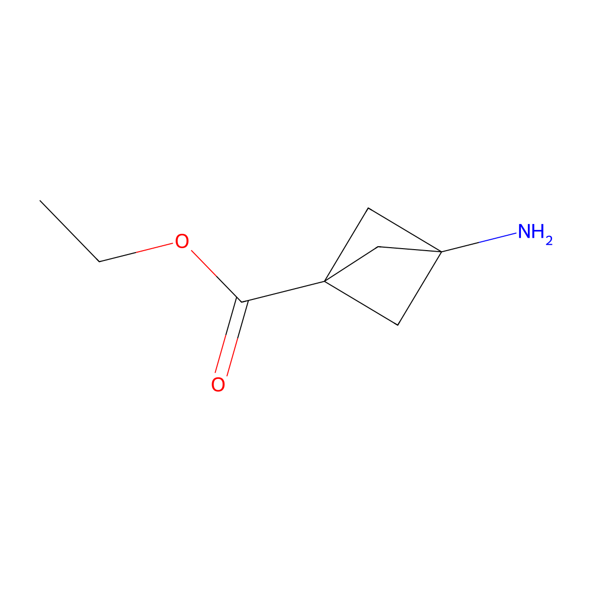 Ethyl 3-aminobicyclo[1.1.1]pentane-1-carboxylate molecular structure, CAS 1934821-79-0
